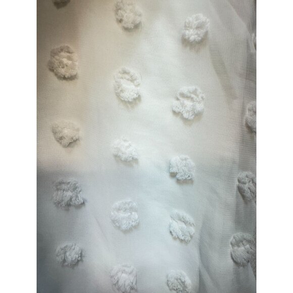 Blooming Jelly Womens Flowy Short Sleeve Shift Dress Size L White Chiffon Summer - Picture 10 of 14